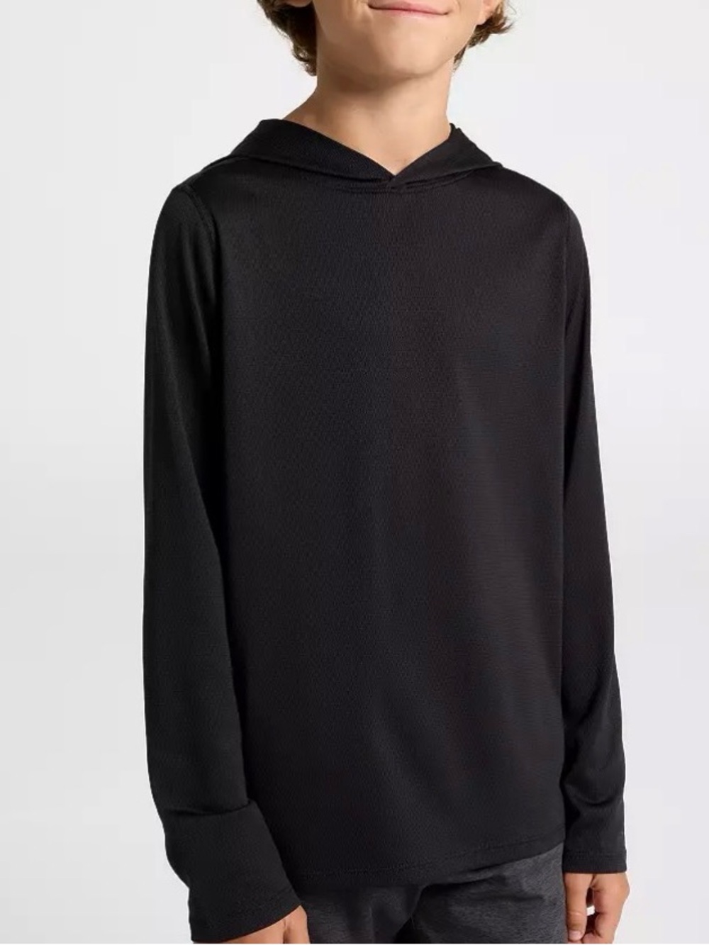 ⭐️ DSG Black Kids' Lightweight Hooded Long-Sleeve Top
